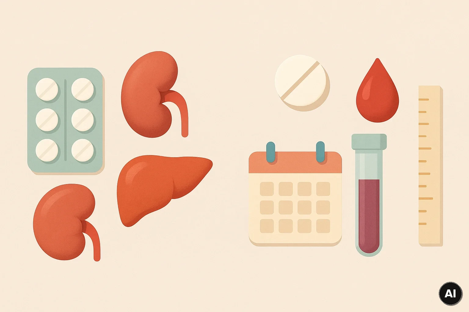 Grafische Gegenüberstellung von Kontrollschwerpunkten bei DOAK und Vitamin-K-Antagonisten
